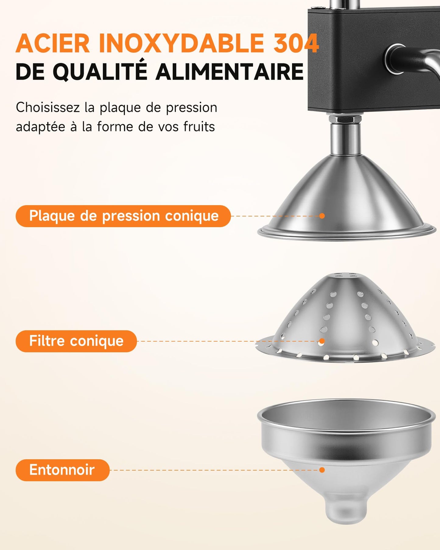 CO-Z Presse-Agrumes Manuel à Levier, Presse-Fruits Manuel, Presse-Citron Professionnel avec Plaque de Pression Coniques et Plates pour Jus d'Orange Citron Lime, Lavable au Lave-Vaisselle, Noir
