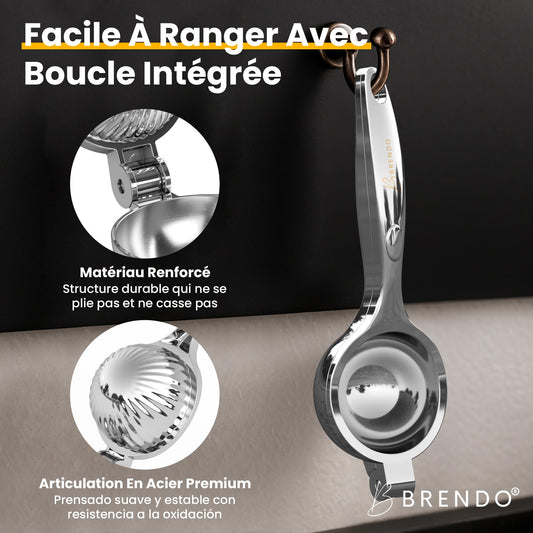 Brendo Presse Agrumes Manuel – Presse Citron Taille Universelle Parfaite pour Tous Les Agrumes I Presse Orange pressage à 100% I Juicer fraîcheur et goût maximaux I Passe au Lave-Vaisselle