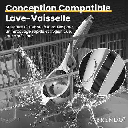 Brendo Presse Agrumes Manuel – Presse Citron Taille Universelle Parfaite pour Tous Les Agrumes I Presse Orange pressage à 100% I Juicer fraîcheur et goût maximaux I Passe au Lave-Vaisselle