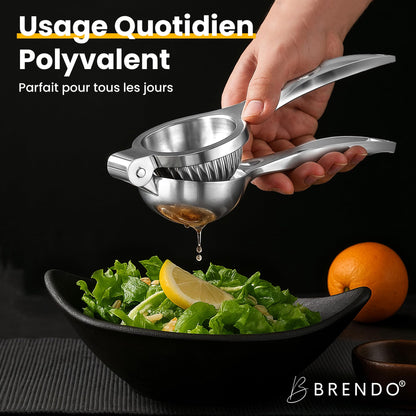 Brendo Presse Agrumes Manuel – Presse Citron Taille Universelle Parfaite pour Tous Les Agrumes I Presse Orange pressage à 100% I Juicer fraîcheur et goût maximaux I Passe au Lave-Vaisselle